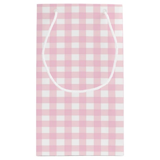 Rosa Gingham 1 Kleine Geschenktüte (Rückseite)