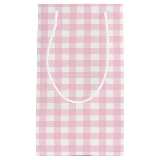 Rosa Gingham 1 Kleine Geschenktüte (Vorderseite)