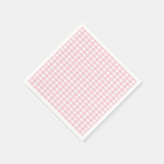 Rosa Gingham 1 Serviette (Ecke)
