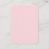 Rosa Gingham Baby Dusche Windel Gewinnspiel Begleitkarte (Rückseite)