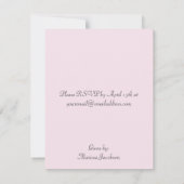 Rosa Gingham Baby Shower Einladungen (Rückseite)