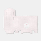 Rosa Gingham Babydusche Geschenkschachtel (Ungefaltet)