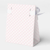 Rosa Gingham Babydusche Geschenkschachtel (Rückseite)