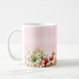Rosa Gingham Babydusche Kaffeetasse