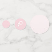 Rosa Gingham Babydusche Konfetti (Rückseiten)