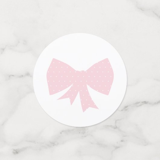 Rosa Gingham Babydusche Konfetti (Klein Vorderseite)