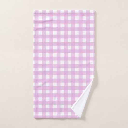 Rosa Gingham Badhandtuch Set (Handtuch)