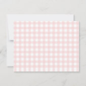 Rosa Gingham-Beere verliebt Brautparty Dankeskarte (Rückseite)