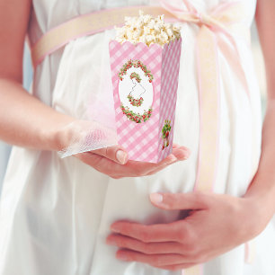 Rosa Gingham-Beeren süße Babyparty Geschenkschachtel