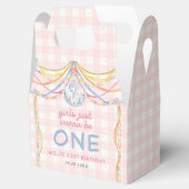 Rosa Gingham bunte Mädchen-Geburtstagsfeier Geschenkschachtel (Geöffnet)