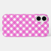 Rosa Gingham Case-Mate iPhone Hülle (Rückseite (Horizontal))