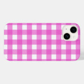 Rosa Gingham Case-Mate iPhone Hülle (Rückseite (Horizontal))