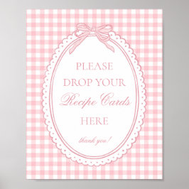 Rosa Gingham Coquette-Schleife Rezept teilen Poster