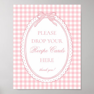 Rosa Gingham Coquette-Schleife Rezept teilen Poster