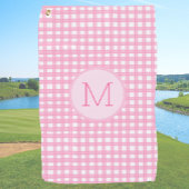 Rosa Gingham-Dame Golfhandtuch