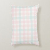 Rosa Gingham Dekokissen (Vorderseite(Vertikal))