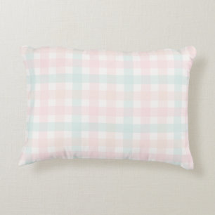 Rosa Gingham Dekokissen