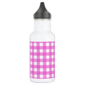 Rosa Gingham Edelstahlflasche (Links)