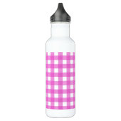 Rosa Gingham Edelstahlflasche (Links)