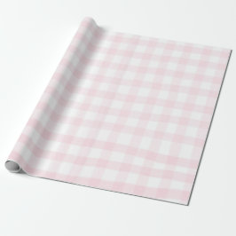 Rosa Gingham einfache kleine Karos Karomuster Verp Geschenkpapier