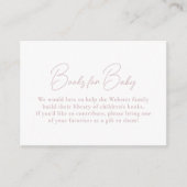 Rosa Gingham einfache niedliche Bücher für Babydus Begleitkarte (Vorderseite)