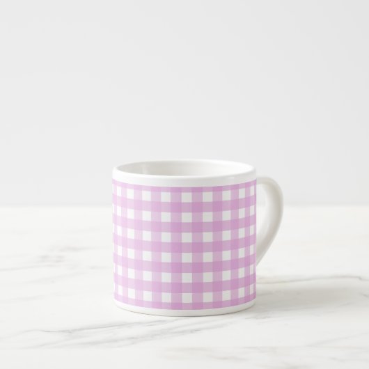 Rosa Gingham Espressotasse (Vorderseite Rechts)