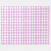 Rosa Gingham Fleecedecke (Vorderseite (Horizontal))