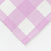Rosa Gingham Fleecedecke (Ecke)