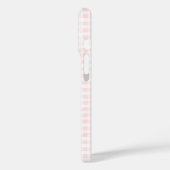 Rosa Gingham Floral Wappen Monogram Case-Mate iPhone Hülle (Rückseite / Links)