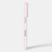 Rosa Gingham Floral Wappen Monogram Case-Mate iPhone Hülle (Rückseite / Rechts)