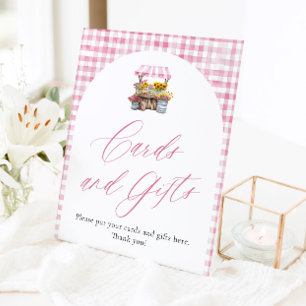Rosa Gingham Fresh Off Market Cards and Gifts Sockelschild