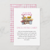 Rosa Gingham Fresh off Market Enclosure Card Begleitkarte (Vorne/Hinten)