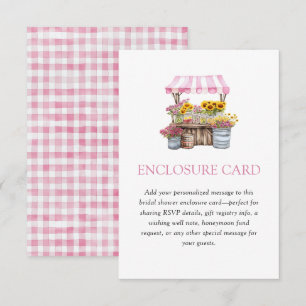 Rosa Gingham Fresh off Market Enclosure Card Begleitkarte