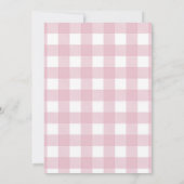 Rosa Gingham Fresh Off The Market Brautparty Einladung (Rückseite)