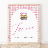 Rosa Gingham Fresh Off The Market Favorits Sign Poster