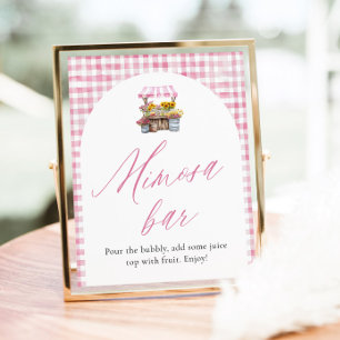 Rosa Gingham Fresh Off The Market Mimosa Poster
