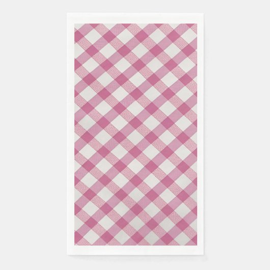 Rosa Gingham für Picknick, Party... etc. Serviette (Vorderseite)