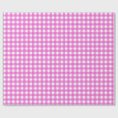 Rosa Gingham Geschenkpapier (Flach)