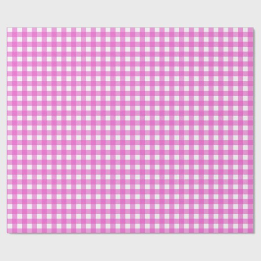 Rosa Gingham Geschenkpapier (Flach)