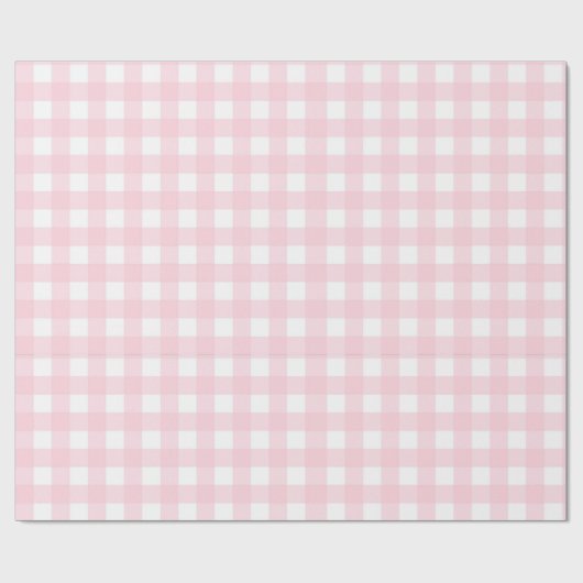 Rosa Gingham Geschenkpapier (Flach)