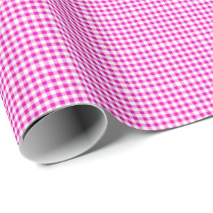 Rosa Gingham-Geschenkpapier Geschenkpapier