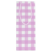Rosa Gingham Geschenktüte Für Weinflaschen (Rückseite)