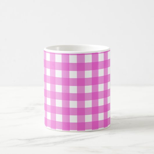 Rosa Gingham Kaffeetasse (Mittel)