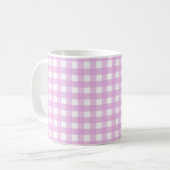 Rosa Gingham Kaffeetasse (Vorderseite Links)