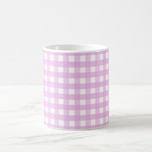 Rosa Gingham Kaffeetasse (Mittel)