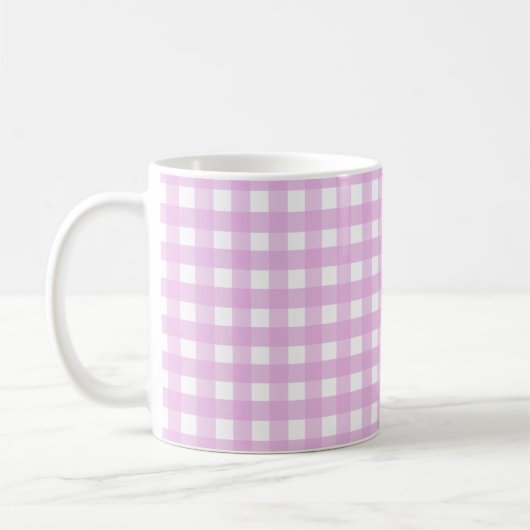 Rosa Gingham Kaffeetasse (Links)