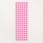 Rosa Gingham-Kariert Cottagecore Yogamatte (Vorderseite)