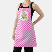 Rosa Gingham-Karo-Allover-Print Schürze (InSitu)