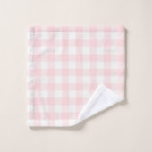 Rosa Gingham-Karo-Badetuch-Set Badhandtuch Set (Waschlappen)