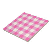 Rosa Gingham-Karo Cottagecore Fliese (Seite)